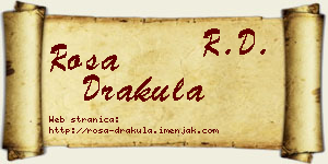 Rosa Drakula vizit kartica